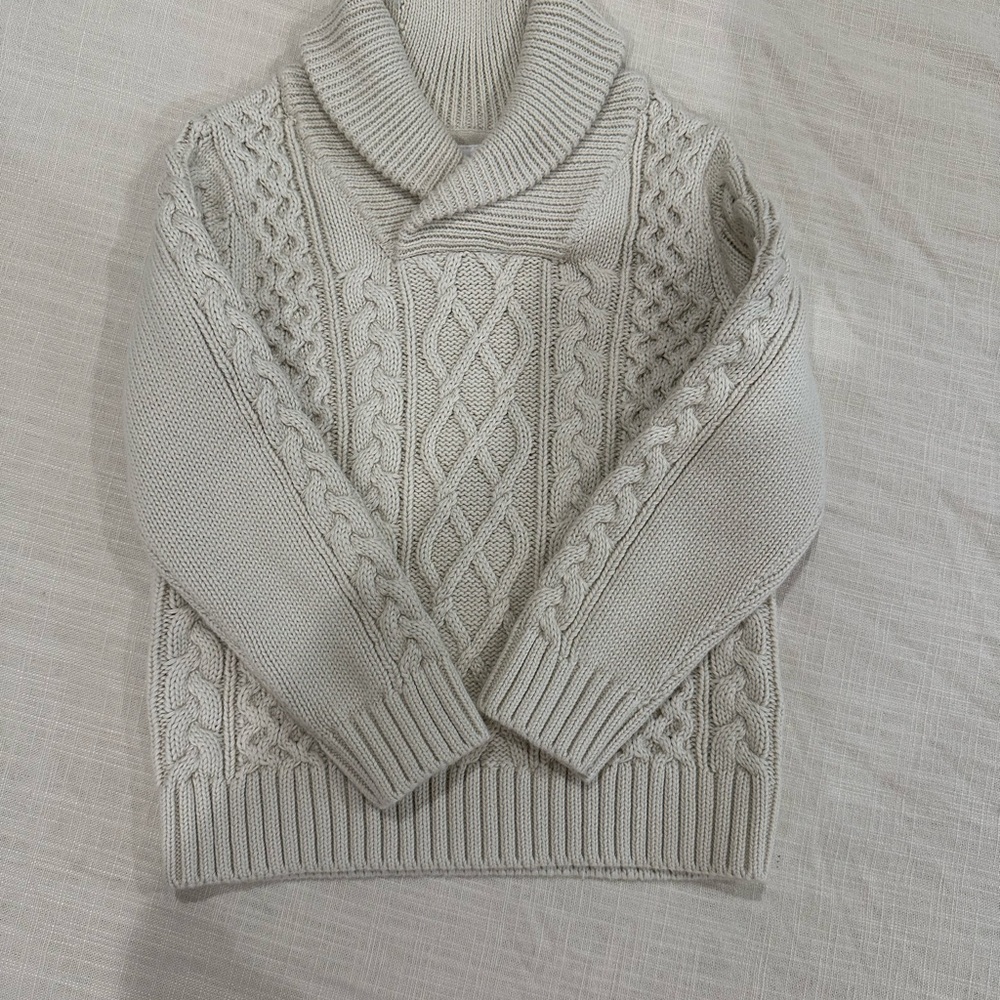 Kids Cream Cable Knit Sweater
